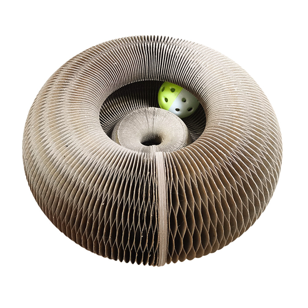 Foldable Cat Tunnel Toy 🐱✨ with Bell & Scratch Pad 🎯