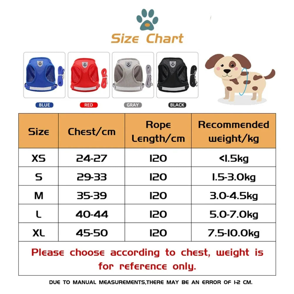 Adjustable Cat Harness & Leash Set – Breathable & Reflective