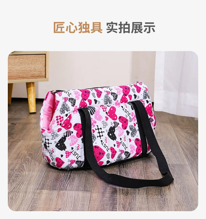🐾 Retro Style Pet Carrier Bag – Soft Shoulder Tote for Cats & Dogs 👜