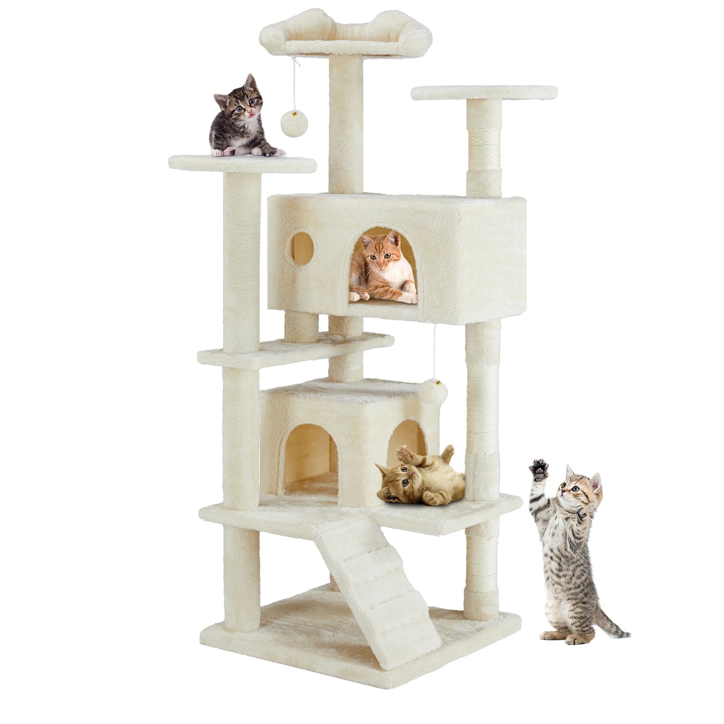 🐱 JHK 54in Multi-Level Cat Tree Tower with Condo & Scratching Post 🐾