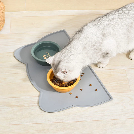 🧼 Waterproof Pet Feeding Mat 🐾 Non-Slip Silicone Placemat for Dogs & Cats