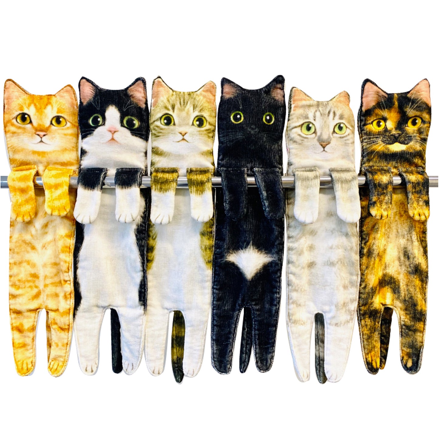 Cute Cat Hand Towel 🐾 Soft & Absorbent for Kitchen or Bath 🛁