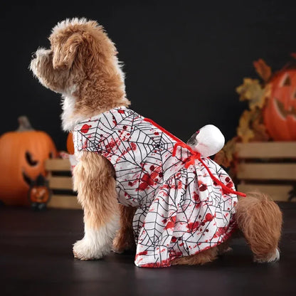 🕸️ Spooky Spider Web Halloween Dog Costume 🐶👻