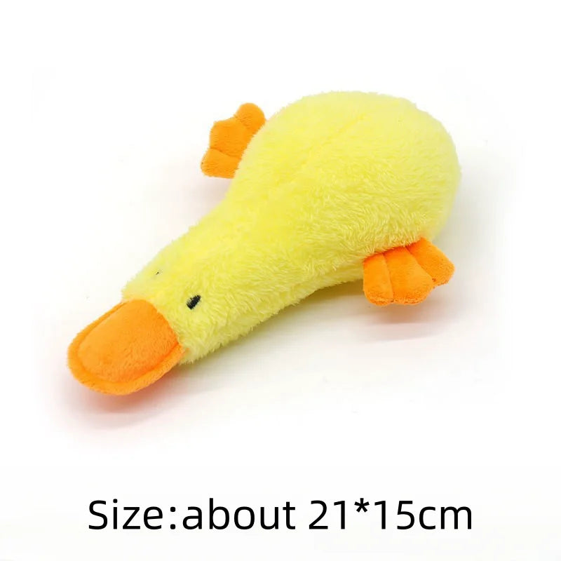 Plush Duck Dog Toy  🧸 Squeaky No-Stuffing Chew Toy for Puppies and Small Dogs
