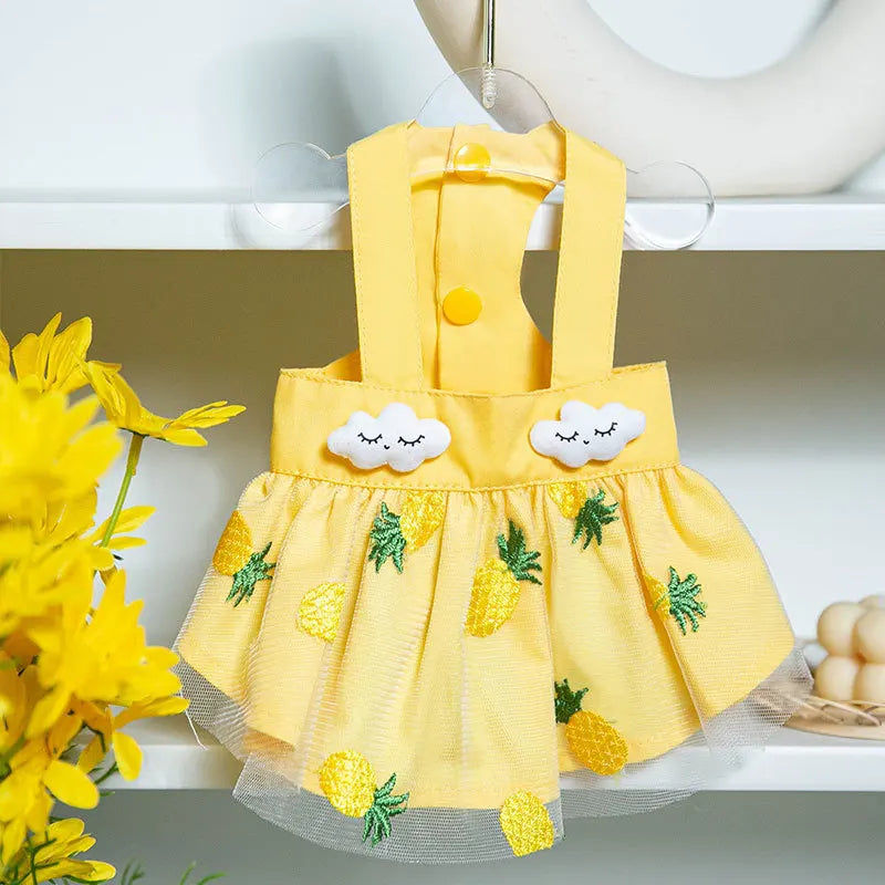 🌞 Sunflower Summer Dog Dress 🌻 Cute Mesh Princess Skirt for Small Dogs & Cats