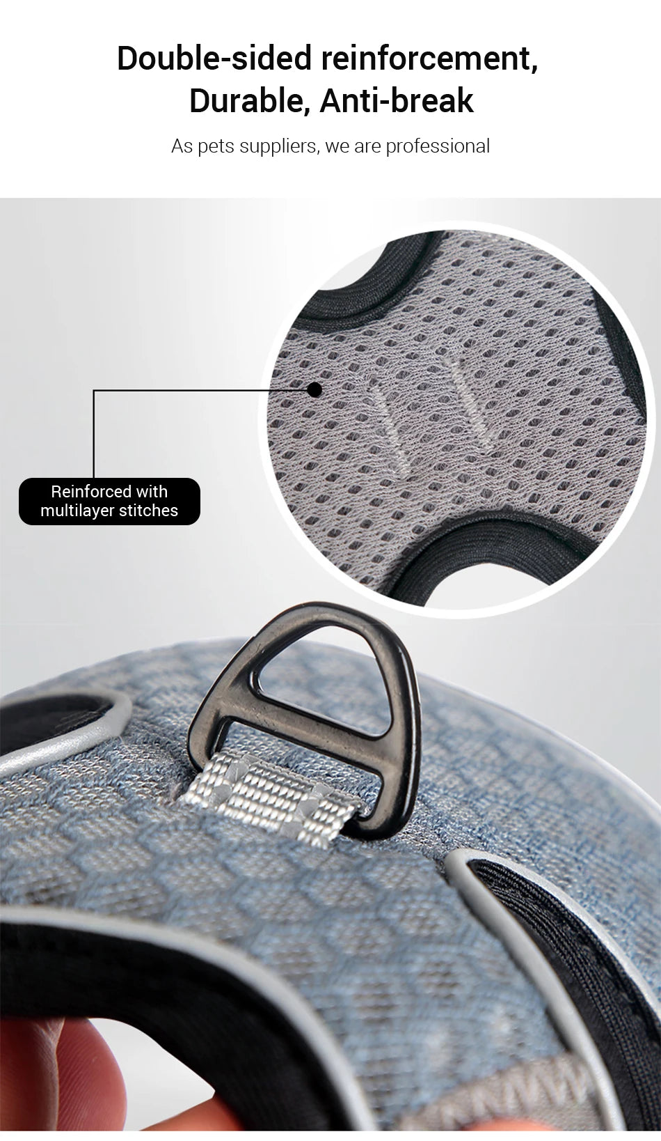🐱 Cat Harness & Leash Set 🐾 Adjustable & Escape-Proof Design