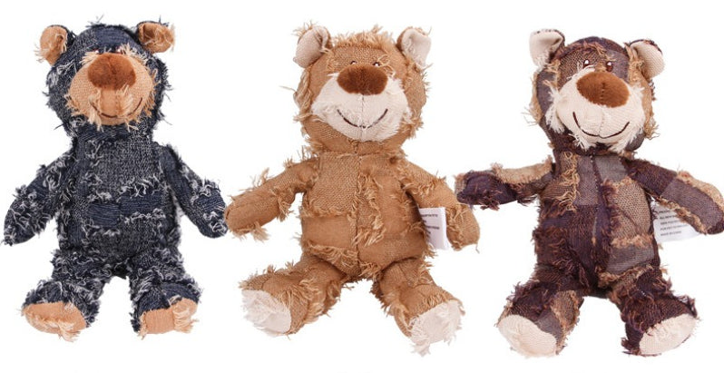 🧸 Squeaky Teddy Bear Dog Toy – Soft, Durable & Fun 🐕