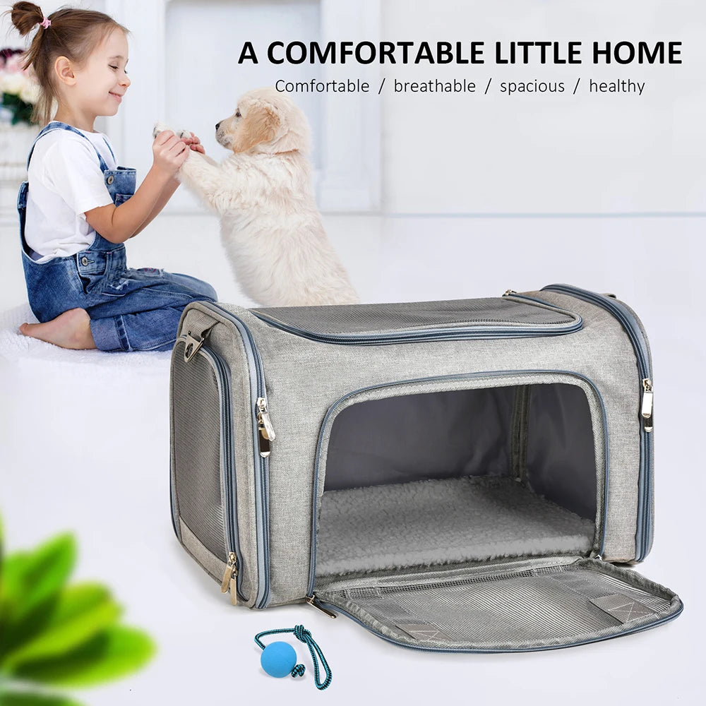 ✈️ Soft-Sided Dog Carrier Bag | Airline-Approved Travel for Small Pets 🐾