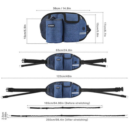 Hands-Free Dog Training Waist Bag – Leash & Storage Pockets