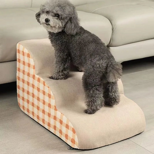 Pet Stairs for Small Dogs 🐾 1–3 Step Soft Washable Ladder