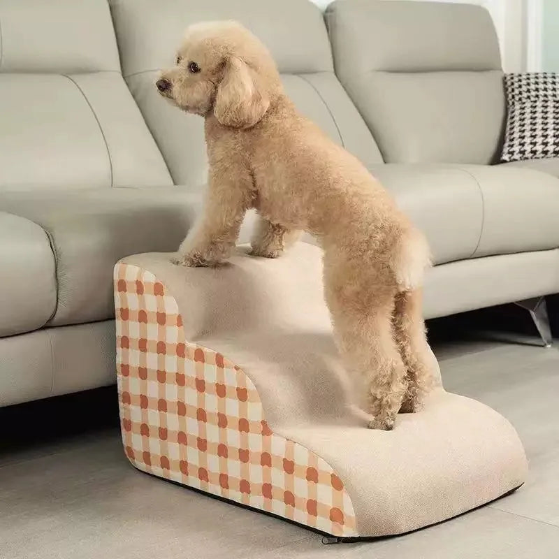 Pet Stairs for Small Dogs 🐾 1–3 Step Soft Washable Ladder