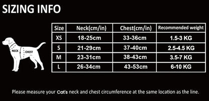 🐱 Cat Harness & Leash Set 🐾 Adjustable & Escape-Proof Design