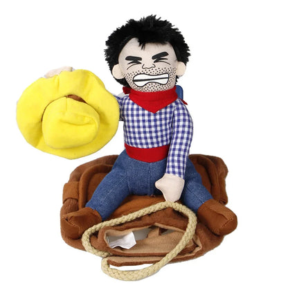 🎃 Halloween Dog Costume – Funny Cowboy Outfit for Small & Large Dogs 🤠
