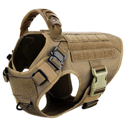 Tactical Dog Harness Set – Large Dog Vest + Leash + Collar