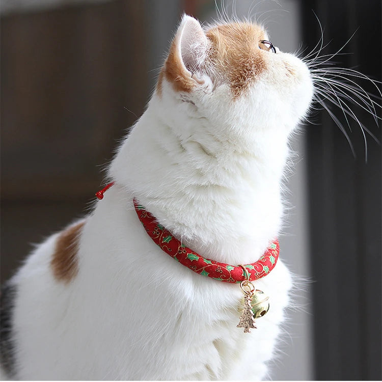 🔔 Christmas Pet Collar 🌟 Adjustable Bell Necklace for Cats & Dogs