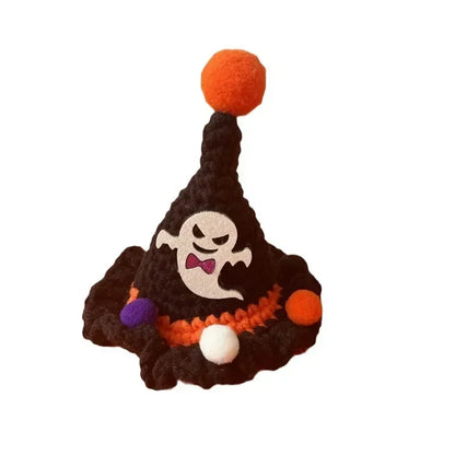 Halloween Pet Hat 🎃 Hand-Knitted Witch Hat for Dogs & Cats