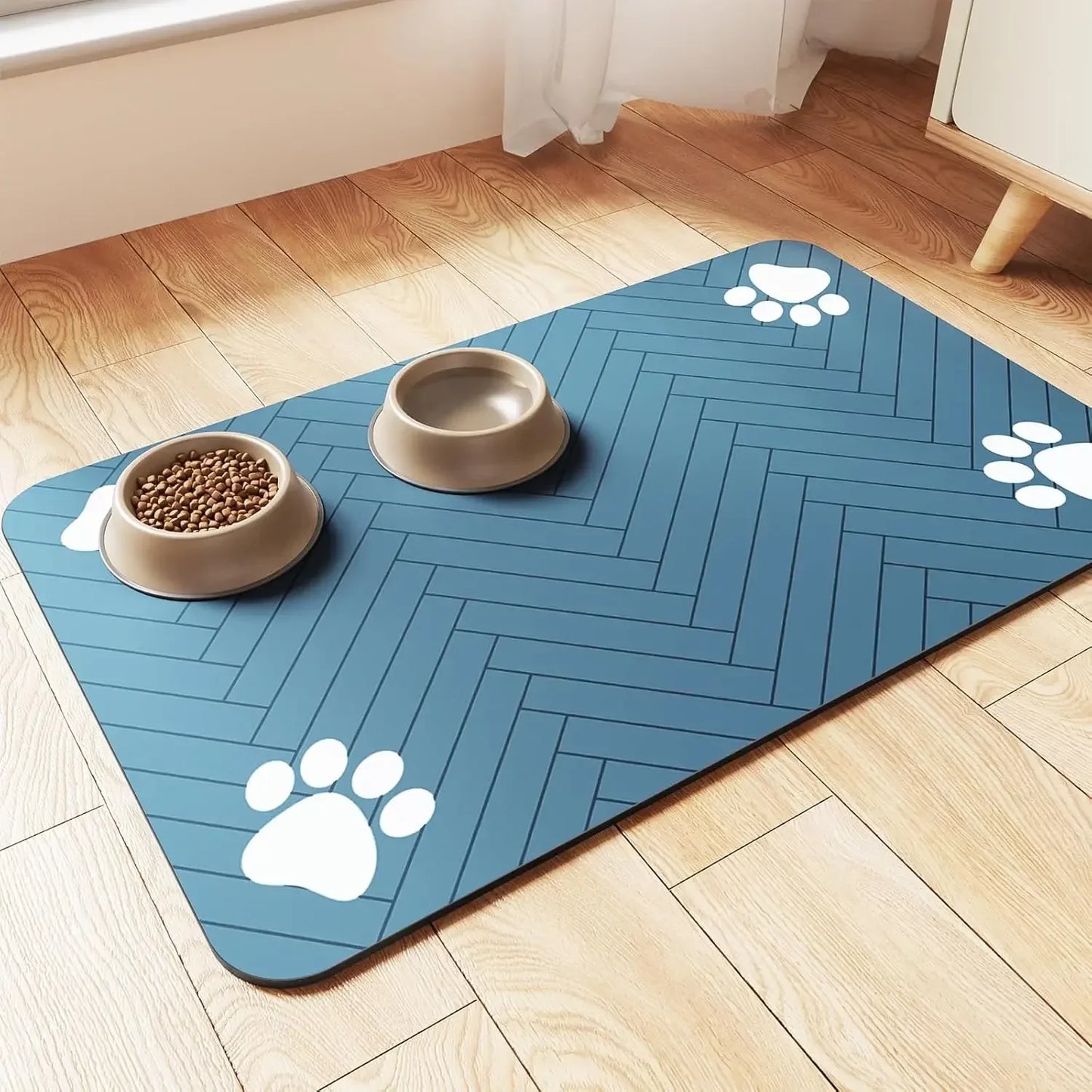 🍽️ Waterproof Pet Food Mat ✨ Non-Slip Placemat for Dogs & Cats