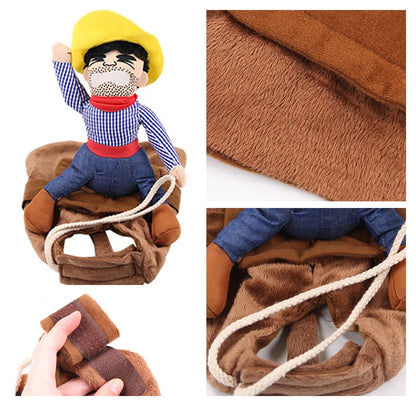 🎃 Halloween Dog Costume – Funny Cowboy Outfit for Small & Large Dogs 🤠