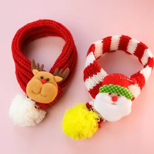 Christmas Pet Scarf 🎅 Holiday Neck Wrap for Cats & Dogs ❄️🎁