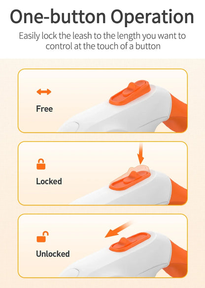 LED Dog Leash 🌈 Retractable & Rechargeable Light-Up Lead (3M/5M)