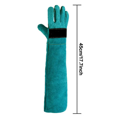 🧤 Anti-Bite Pet Handling Gloves – Thickened Cowhide Protective Gloves for Dogs, Cats & Reptiles 🐍