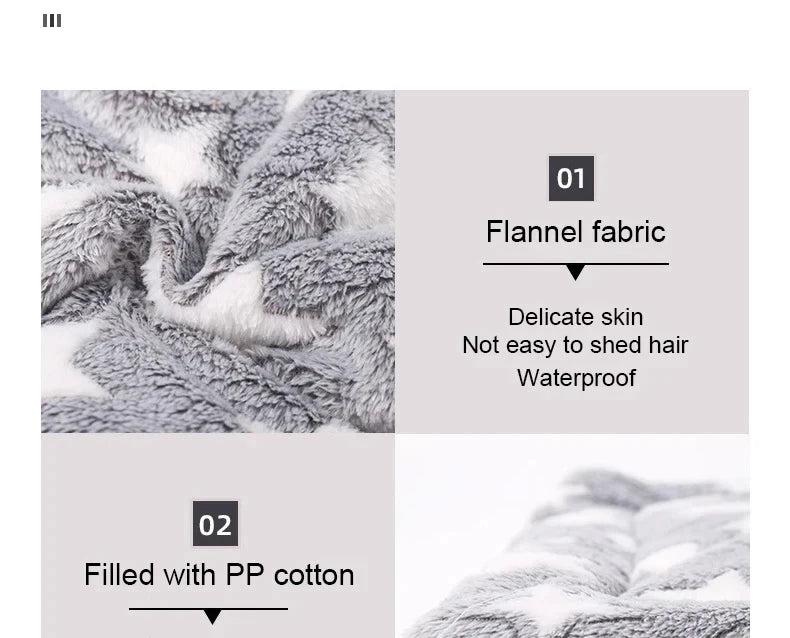 Flannel Pet Sleeping Mat 🛏️ – Soft & Washable Blanket for Dogs & Cats 🐾
