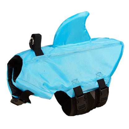 Shark Fin Dog Life Jacket 🦈 Buoyant Safety Vest for Swimming & Boating