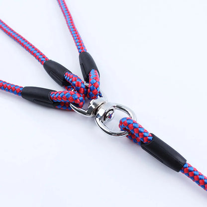 🐾 3-Way Dog Coupler Leash – No Tangle Splitter Triple Lead for Walking 3 Dogs or Cats 🐕