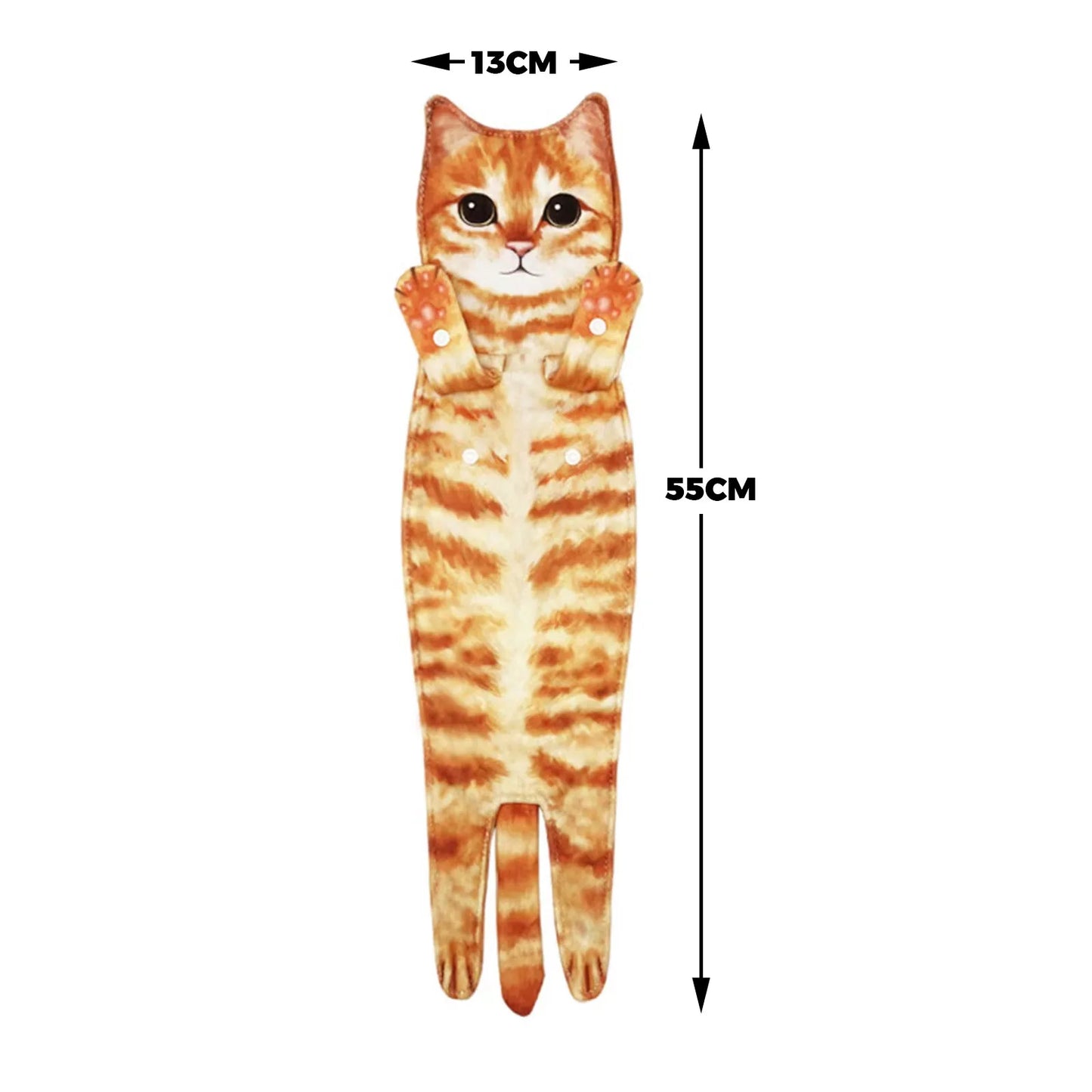 Cute Cat Hand Towel 🐾 Soft & Absorbent for Kitchen or Bath 🛁