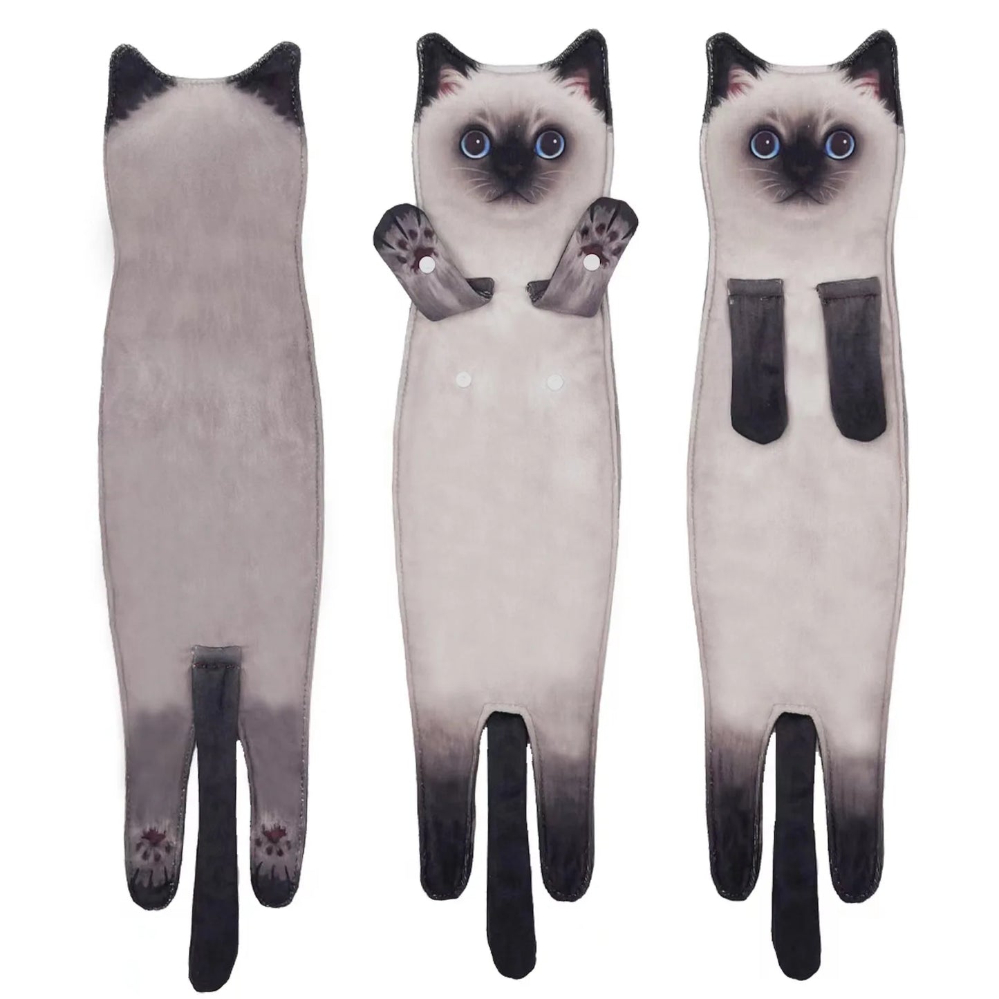 Cute Cat Hand Towel 🐾 Soft & Absorbent for Kitchen or Bath 🛁
