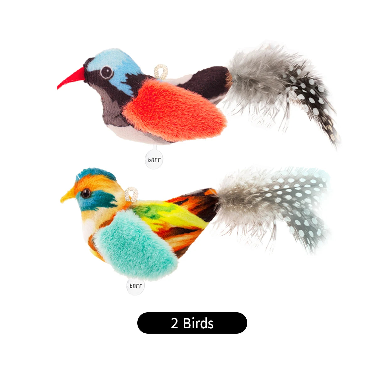 Flapping Bird Cat Toy with Real Sounds & Catnip Fun