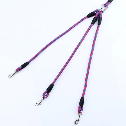 🐾 3-Way Dog Coupler Leash – No Tangle Splitter Triple Lead for Walking 3 Dogs or Cats 🐕