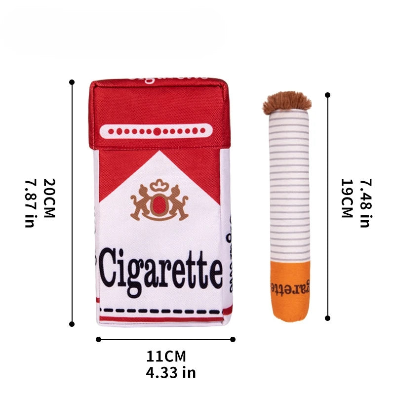 Funny Cigarette Plush Dog Toy  ✨ Soft Chew Toy for Dogs and Puppies, Imitation Design for Teething & Play