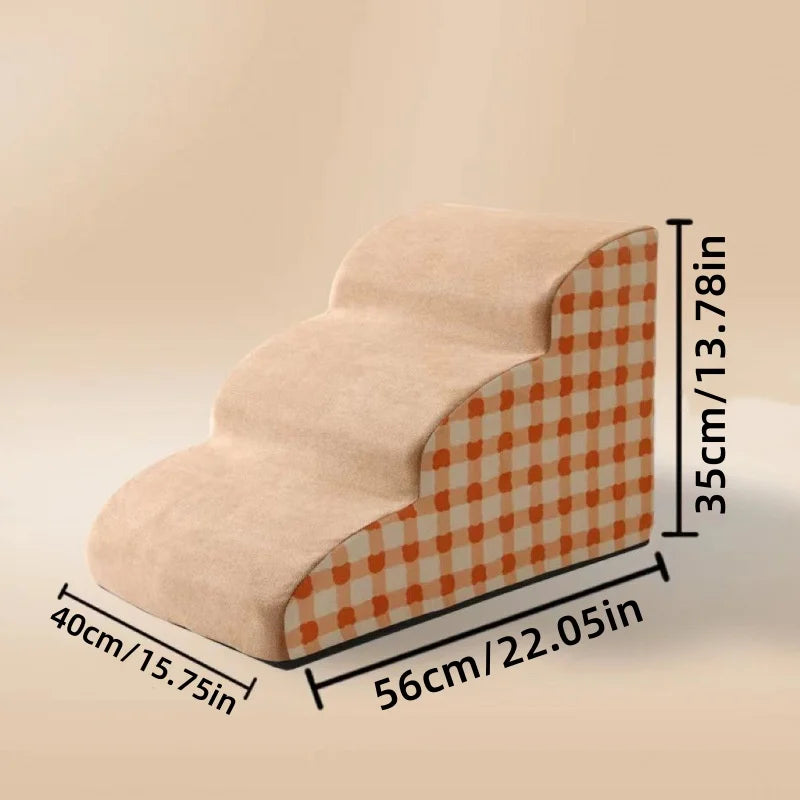 Pet Stairs for Small Dogs 🐾 1–3 Step Soft Washable Ladder