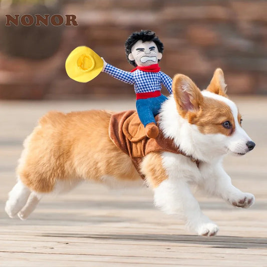 Halloween cowboy dog costume funny party outfit for small and large dogs dressing up
