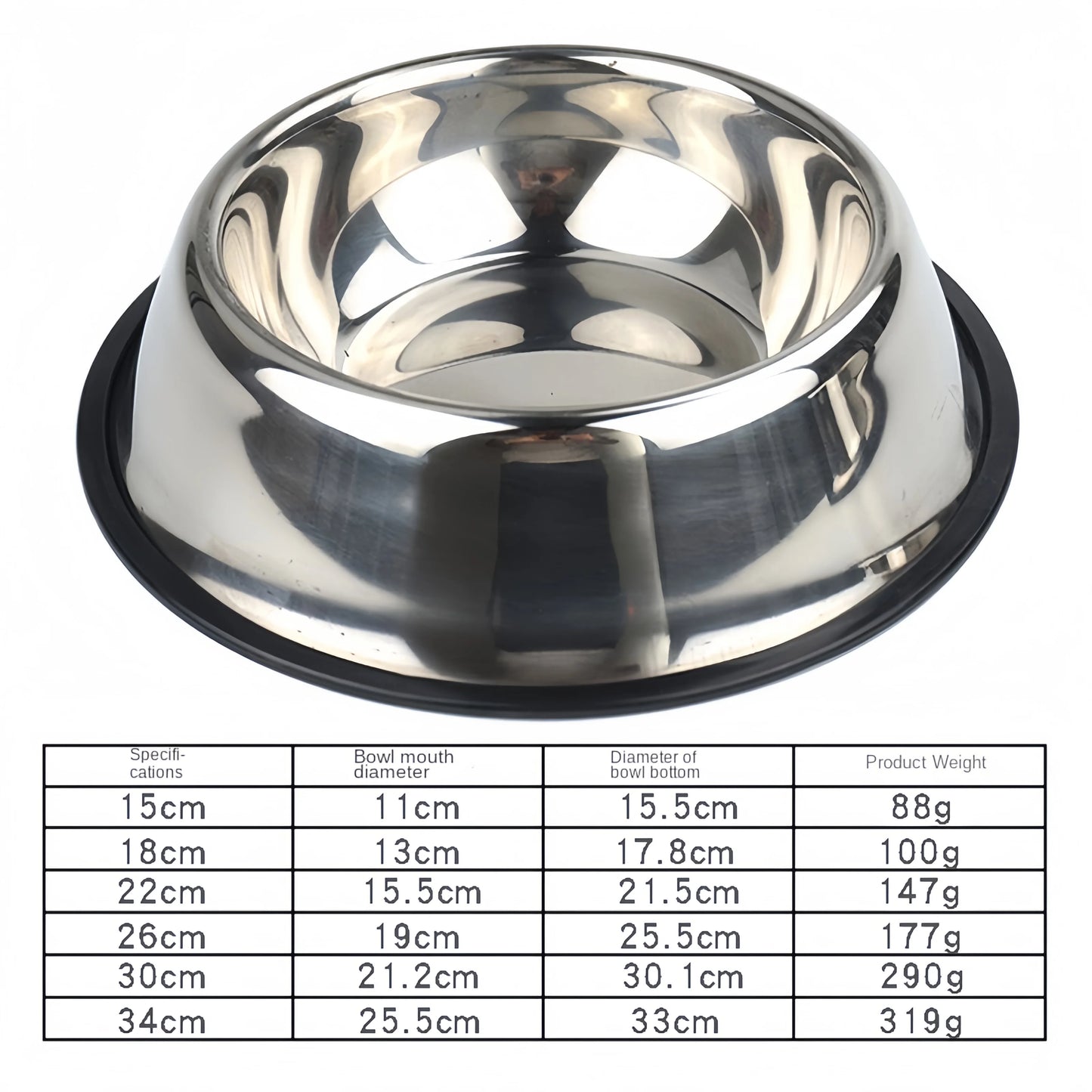 🐾 Stainless Steel Pet Feeding Bowl – Durable Dog & Cat Food Dish 🥣