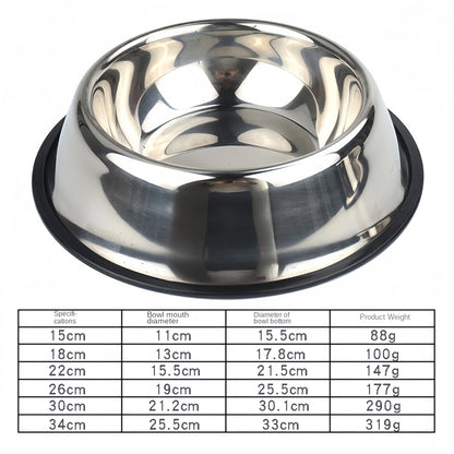 🐾 Stainless Steel Pet Feeding Bowl – Durable Dog & Cat Food Dish 🥣
