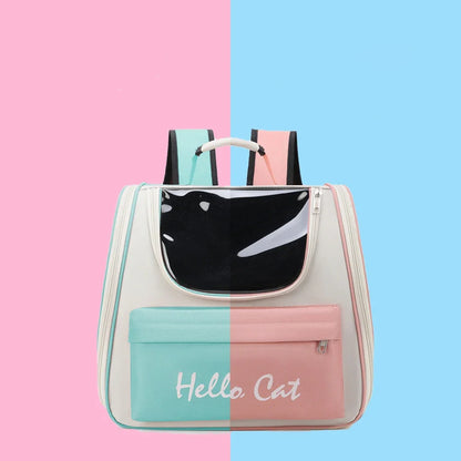 🎒 Cat Carrier Backpack 🌟 Breathable Travel Bag with Transparent Window (0~5.5kg)