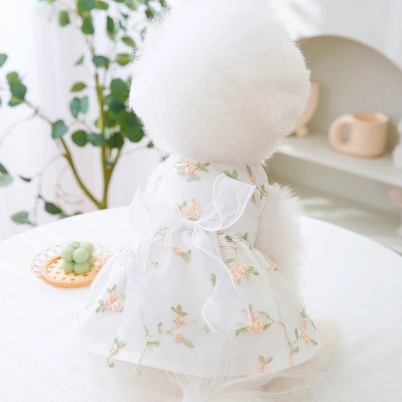 🌞 Sunflower Summer Dog Dress 🌻 Cute Mesh Princess Skirt for Small Dogs & Cats