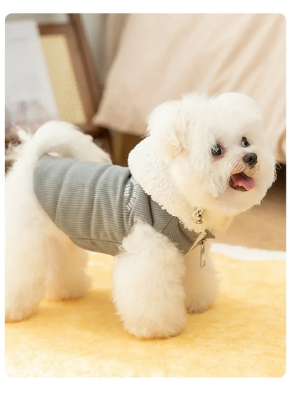 🧥 Quilted Dog Hoodie 🐾 | Warm Vest for Small Pets ❄️