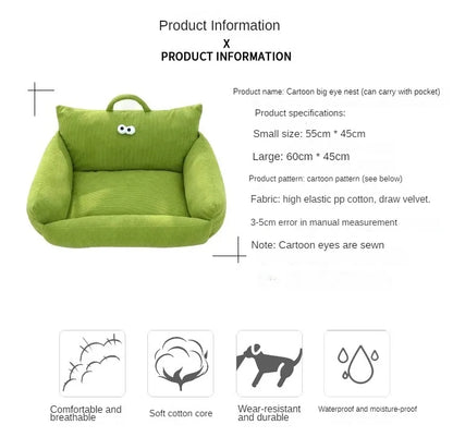 🛋️ Soft Sofa-Style Pet Bed 🐶 Warm & Stylish Winter Nest for Small Dogs & Cats