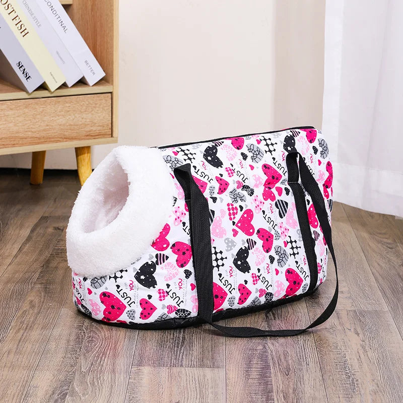 🐾 Retro Style Pet Carrier Bag – Soft Shoulder Tote for Cats & Dogs 👜