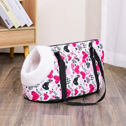 🐾 Retro Style Pet Carrier Bag – Soft Shoulder Tote for Cats & Dogs 👜