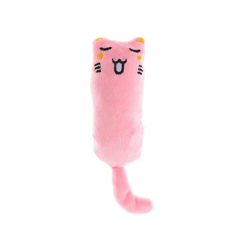🐱 Interactive Plush Cat Toy – Catnip Chewing & Squeaky Play Toy for Kittens 🧸