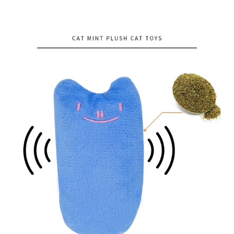 🐱 Interactive Plush Cat Toy – Catnip Chewing & Squeaky Play Toy for Kittens 🧸