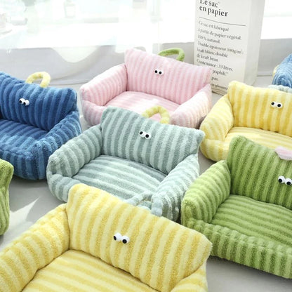 🛋️ Soft Sofa-Style Pet Bed 🐶 Warm & Stylish Winter Nest for Small Dogs & Cats