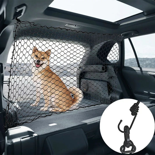 🚗 Car Pet Barrier Net 🐶 Mesh Safety Divider for SUVs & Hatchbacks