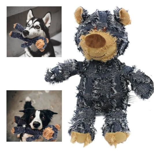 🧸 Squeaky Teddy Bear Dog Toy – Soft, Durable & Fun 🐕