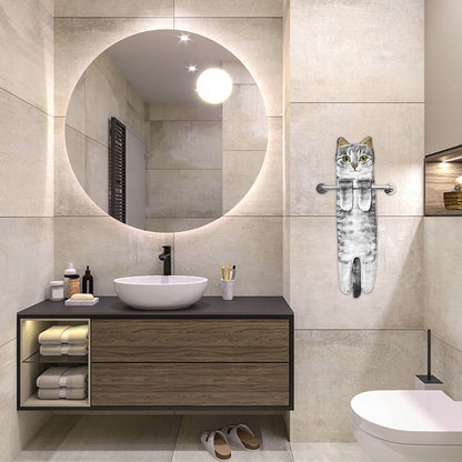 Cute Cat Hand Towel 🐾 Soft & Absorbent for Kitchen or Bath 🛁