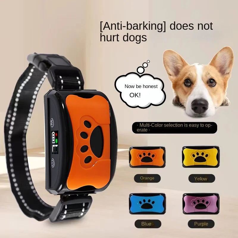 Adjustable USB rechargeable dog collar with sound and vibration feedback